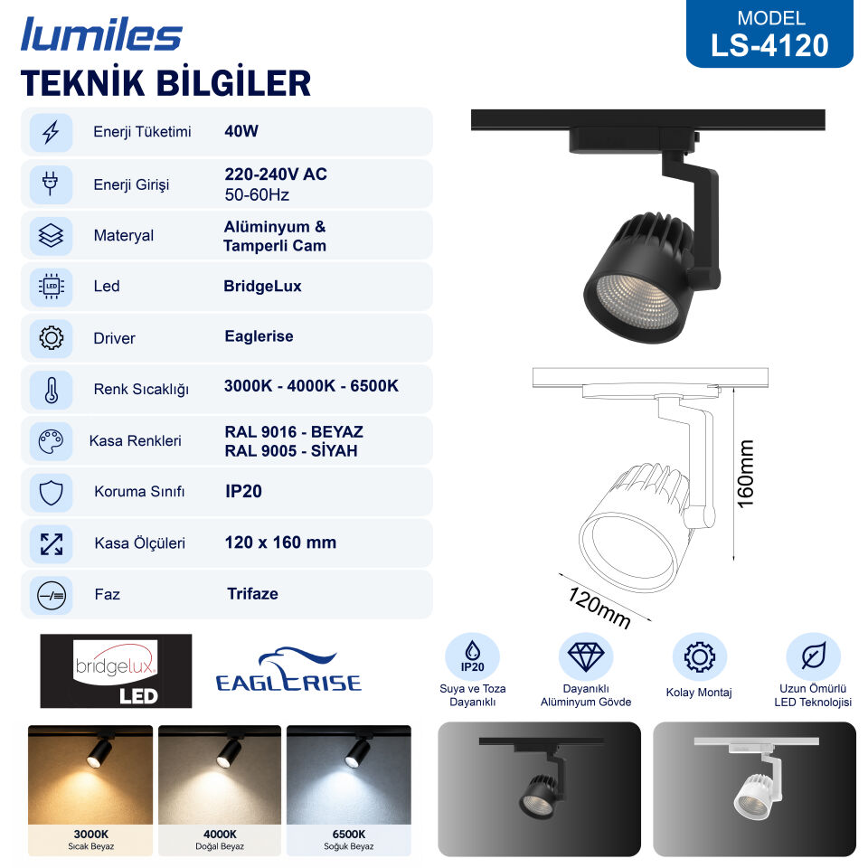 40 Watt Ray Spot Trifaze LS-4120