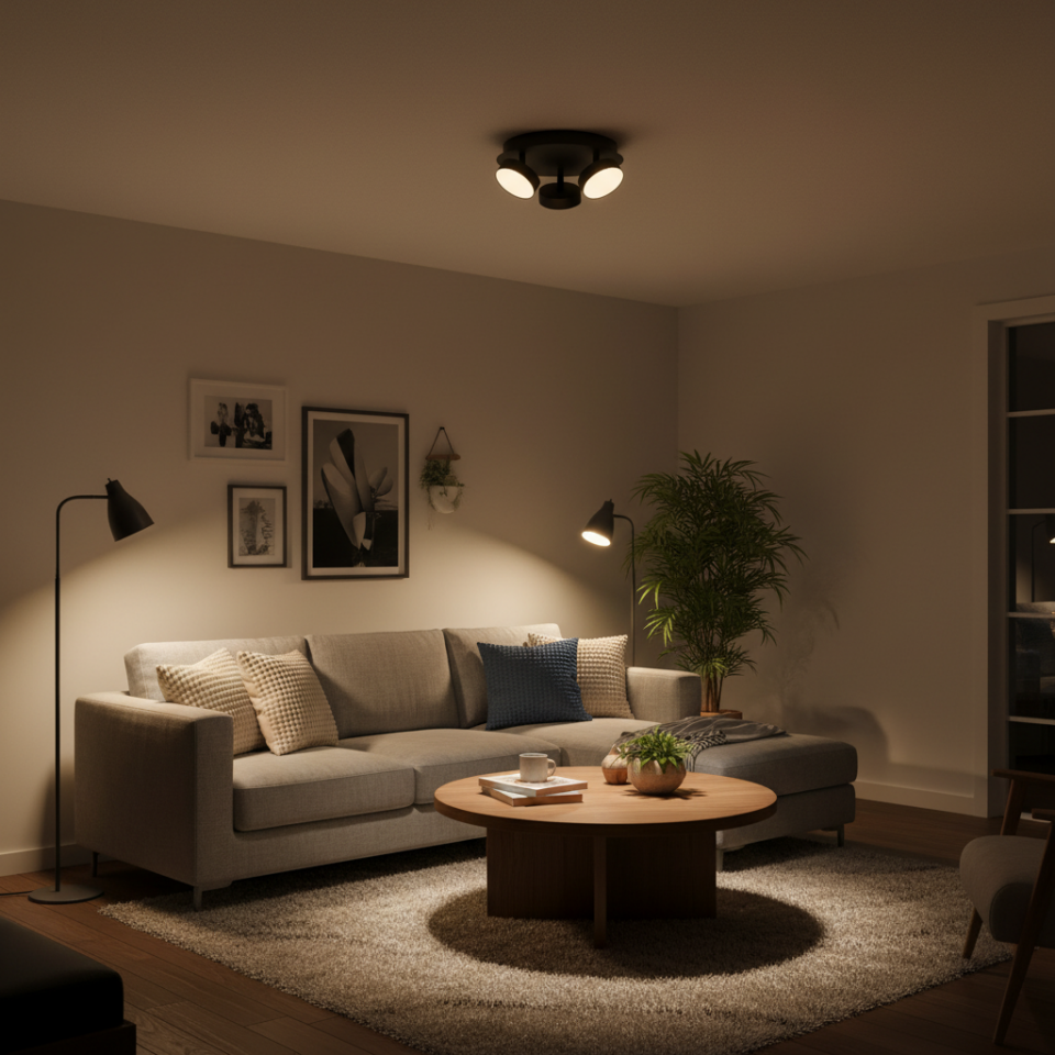 Sıva Üstü Üçlü Yuvarlak Dekoratif Led Spot LS-2050