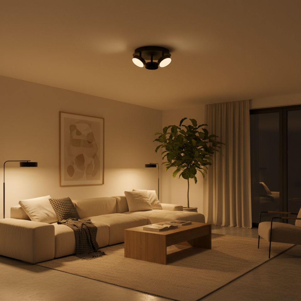 Sıva Üstü Üçlü Yuvarlak Dekoratif Led Spot LS-2050