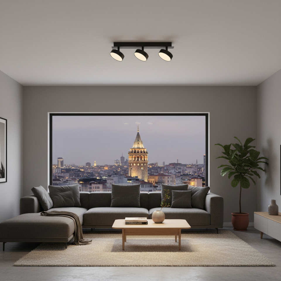 Sıva Üstü Üçlü Dekoratif Led Spot LS-2020